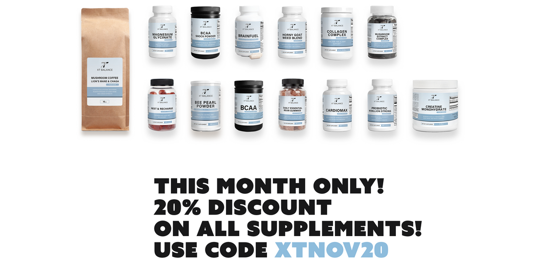 This month only! 20% discount on all supplements!